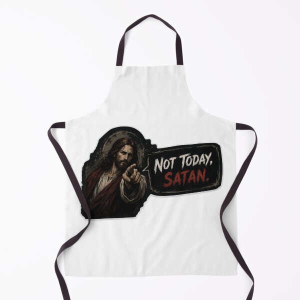 Item preview, dark jesus not today satan meme designed and sold by PatternFly.