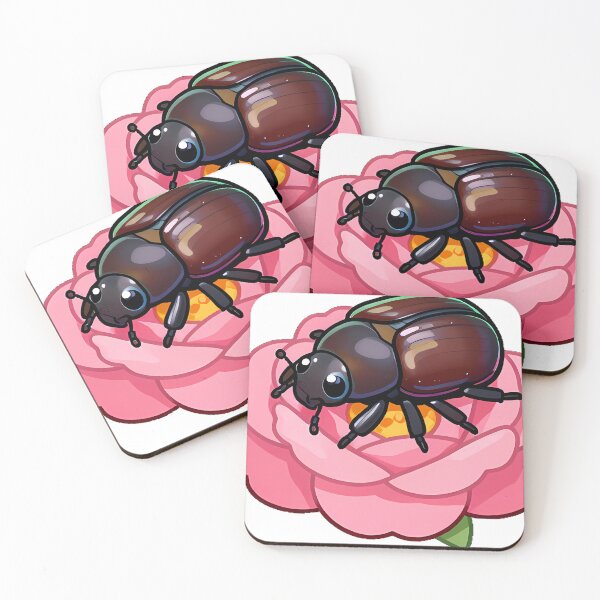 Item preview, Cute Flower Beetle on Wild Rose designed and sold by pumsquare.