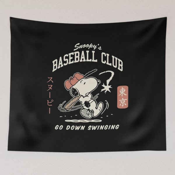 Item preview, Peanuts Snoopy's Baseball Club - Go Down Swinging Fanart designed and sold by Gbriel3.