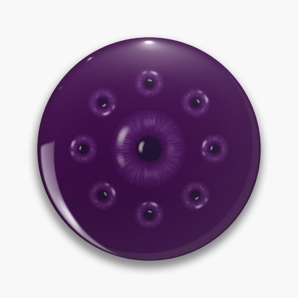 Item preview, One large eye with eight small eyes around it in dark purple designed and sold by Cherevan.