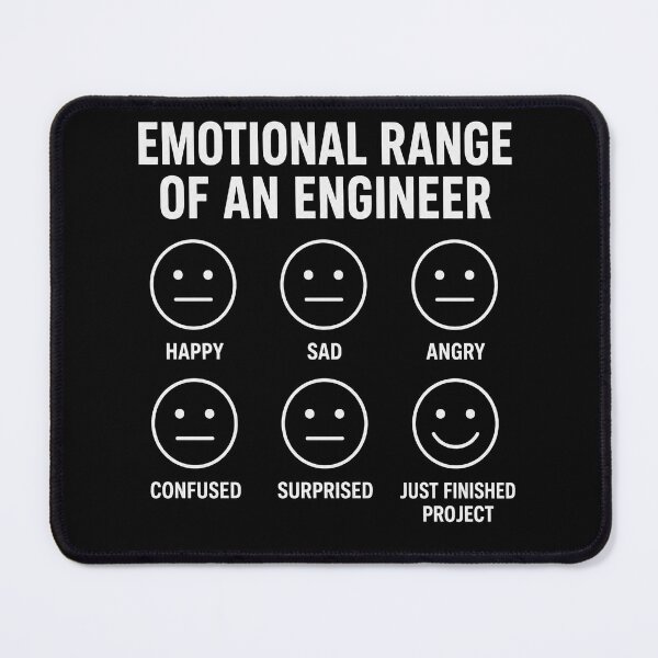 Item preview, Emotional Range of an Engineer Funny Engineering Faces Fan designed and sold by viectory.