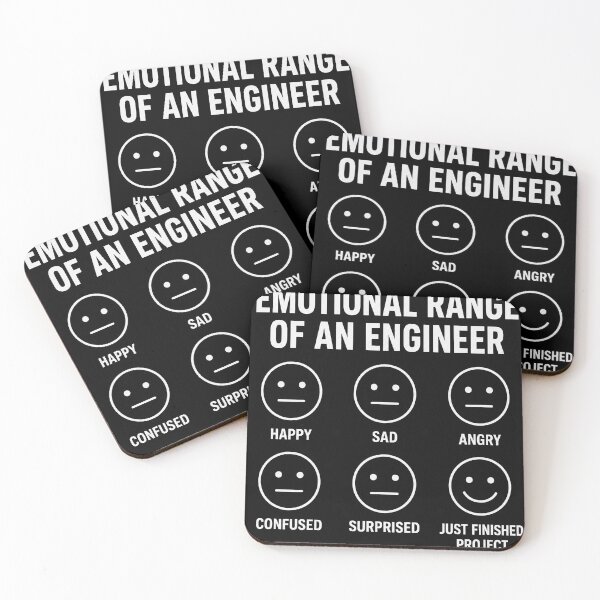 Item preview, Emotional Range of an Engineer Funny Engineering Faces Fan designed and sold by viectory.
