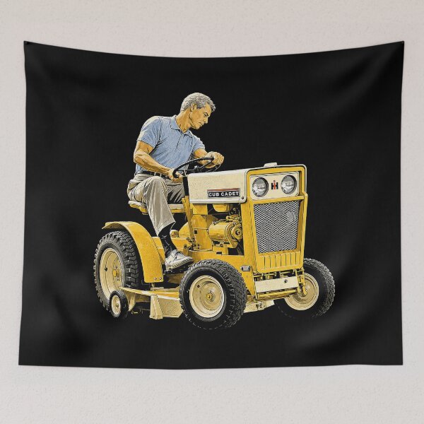 Item preview, Vintage Cub Cadet Garden Tractor Art – Classic Yellow Riding Mower Illustration designed and sold by Stinky Lincy's Apparel Company.