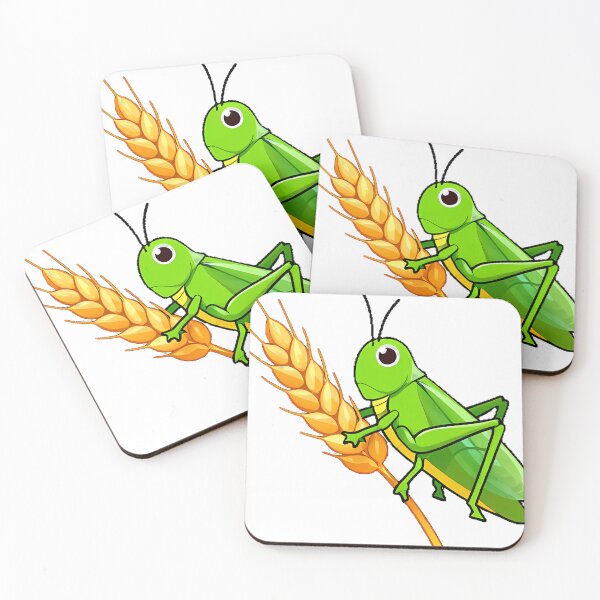 Item preview, Green Grasshopper on Wheat Stalk designed and sold by pumsquare.