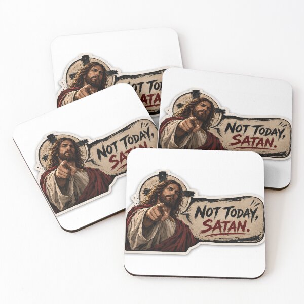 Item preview, jesus not today satan meme  designed and sold by PatternFly.