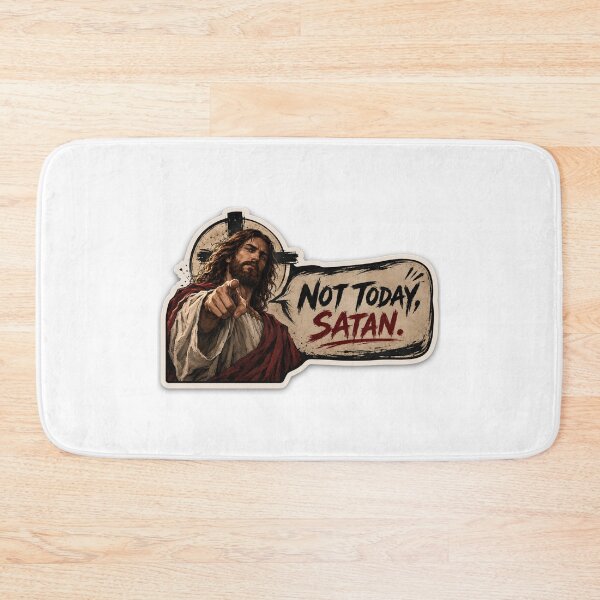 Item preview, jesus not today satan meme  designed and sold by PatternFly.