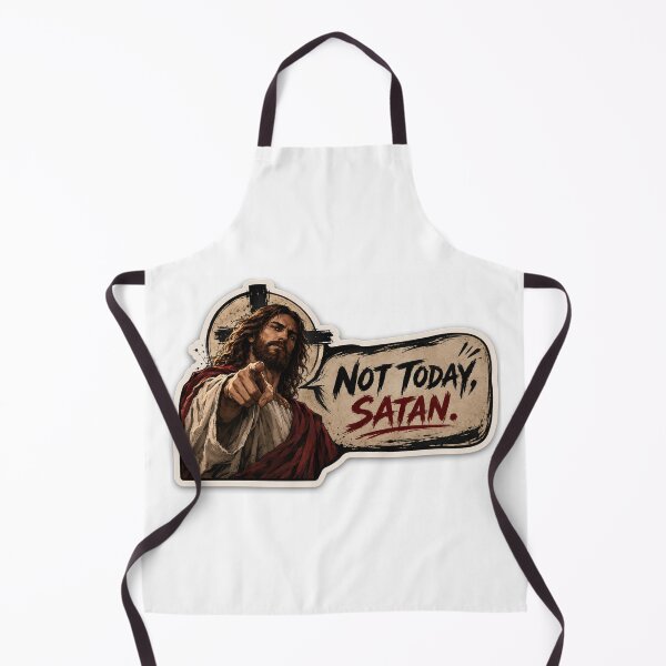 Item preview, jesus not today satan meme designed and sold by PatternFly.