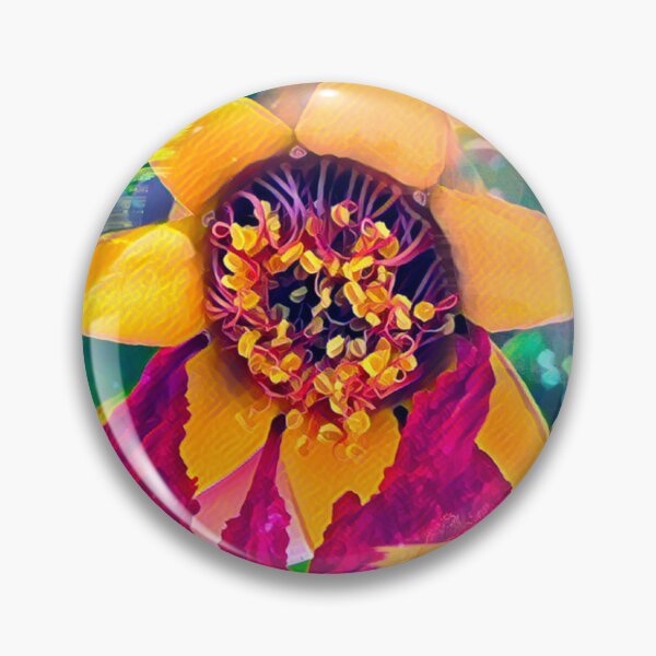 Item preview, Psychedelic Glitch Art Passion Flower Digital Painting designed and sold by BalkanBloom.