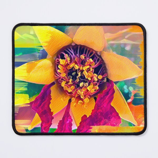 Item preview, Psychedelic Glitch Art Passion Flower Digital Painting designed and sold by BalkanBloom.