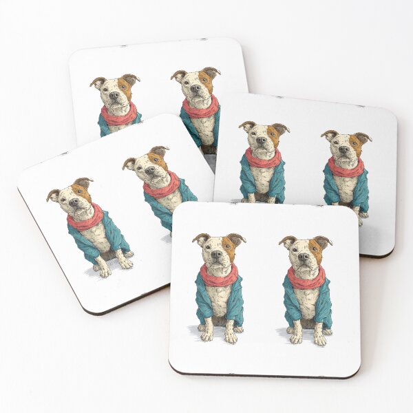 Item preview, Stylish Pit Bull Dog Portrait Art designed and sold by silver moon creations.