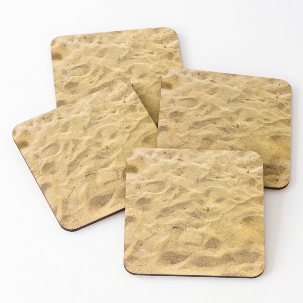 Item preview, Golden Beach Sand With Footprints and Natural Ripples Texture on Sunny Summer Shoreline designed and sold by Nmallia.