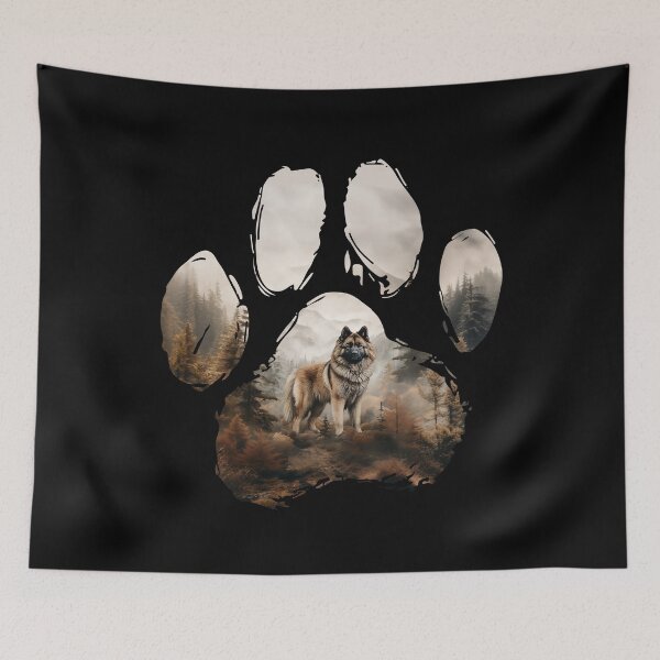 Item preview, Funny Eurasier Paw Foggy Mountain Tree Mom Dad Kids designed and sold by rafaeltto.