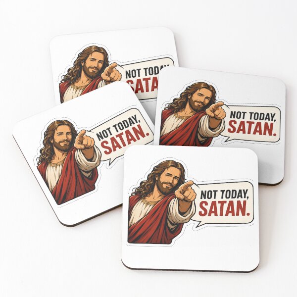 Item preview, jesus not today satan  designed and sold by PatternFly.