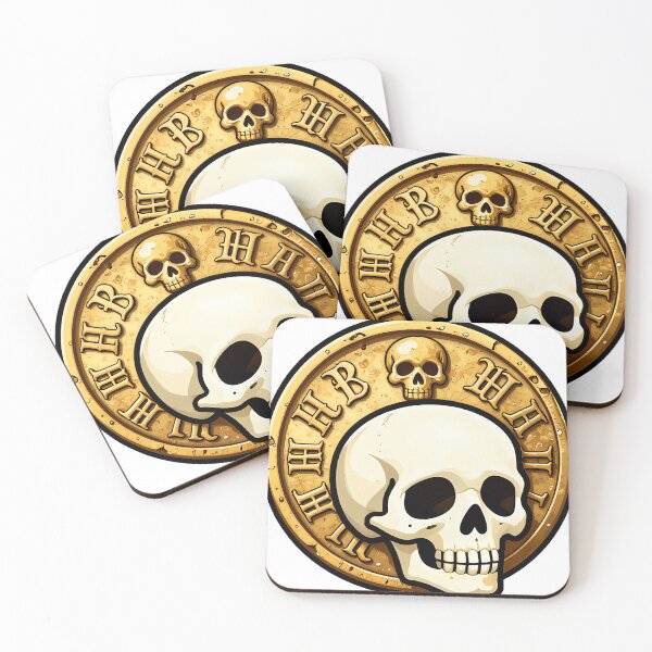 Item preview, Gothic Skull with Ancient Coin designed and sold by IllumeInk.