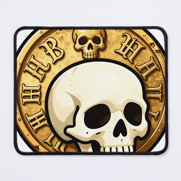 Item preview, Gothic Skull with Ancient Coin designed and sold by IllumeInk.