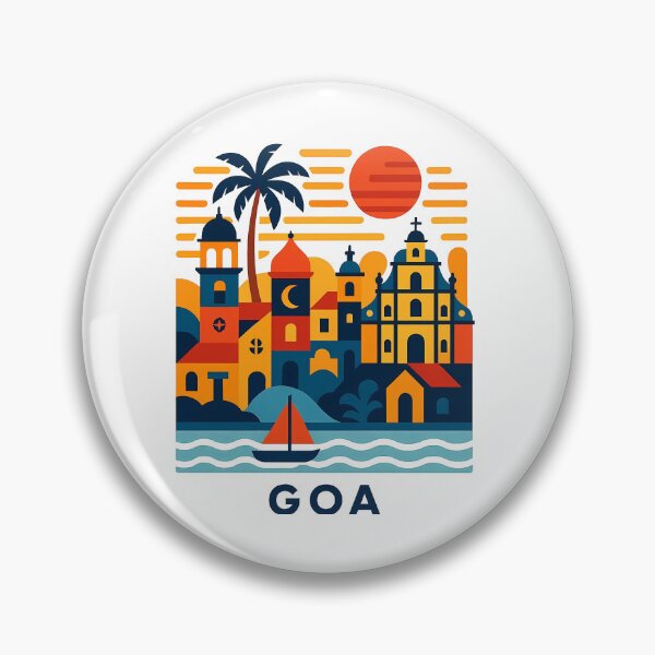 Item preview, Goa India Travel Souvenir - Tropical Beach & Palm Tree Art designed and sold by OzzFrequency.