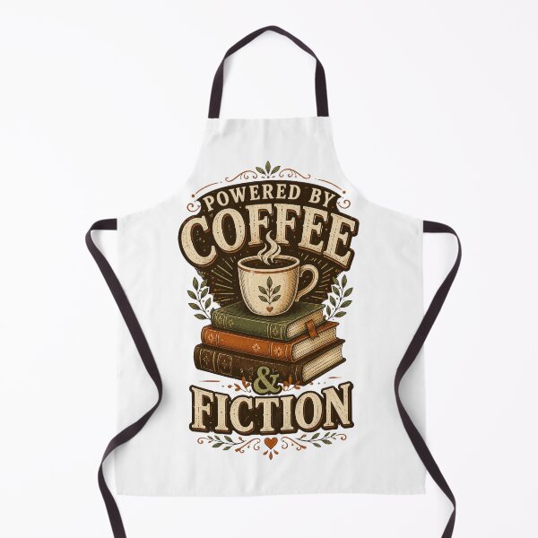 Item preview, Powered By Coffee And Fiction | Bibliophile Coffee Lover Gift designed and sold by DaVinci_drop.