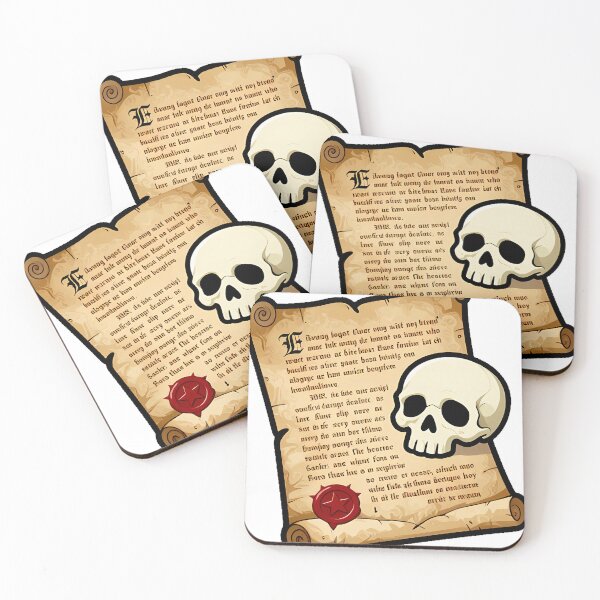 Item preview, Gothic Skull with Scroll designed and sold by IllumeInk.