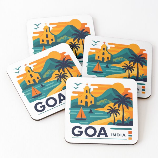 Item preview, Goa India Travel Souvenir - Tropical Beach & Palm Tree Art designed and sold by OzzFrequency.