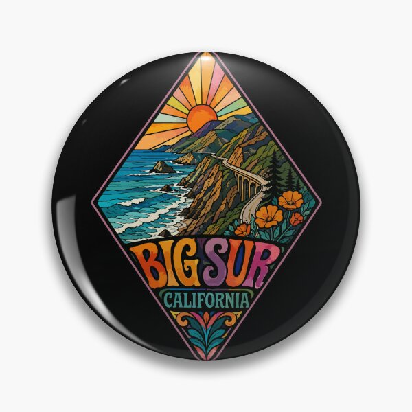 Item preview, Big Sur California Coast Stained Glass Art Travel designed and sold by TomFrontierArt.