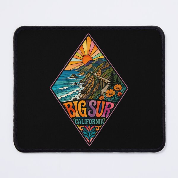 Item preview, Big Sur California Coast Stained Glass Art Travel designed and sold by TomFrontierArt.
