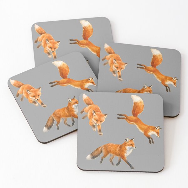 Item preview, Cute Watercolor Red Fox Sticker Pack | Pouncing Fox Woodland Wildlife Aesthetic animal pattern designed and sold by Art IN Pack.
