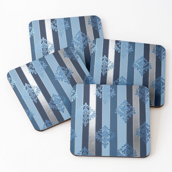 Item preview, 3 Shade Blue Striped Damask designed and sold by DesignsByPrnces.