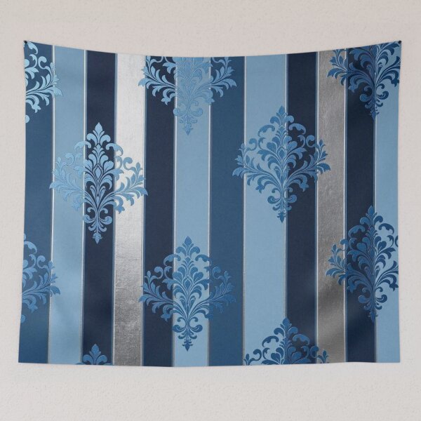 Item preview, 3 Shade Blue Striped Damask designed and sold by DesignsByPrnces.