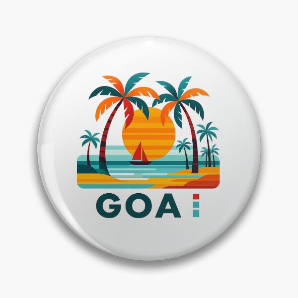 Item preview, Goa India Travel Souvenir - Tropical Beach & Palm Tree Art designed and sold by OzzFrequency.