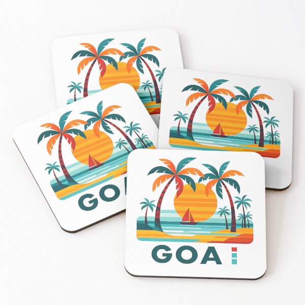 Item preview, Goa India Travel Souvenir - Tropical Beach & Palm Tree Art designed and sold by OzzFrequency.