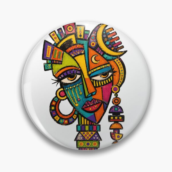 Item preview, Solar Crescent Queen Cubist Mask designed and sold by MiszungART.