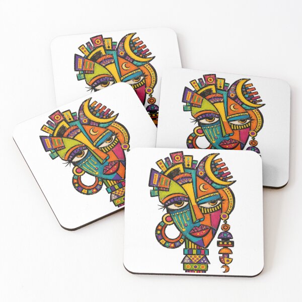 Item preview, Solar Crescent Queen Cubist Mask designed and sold by MiszungART.