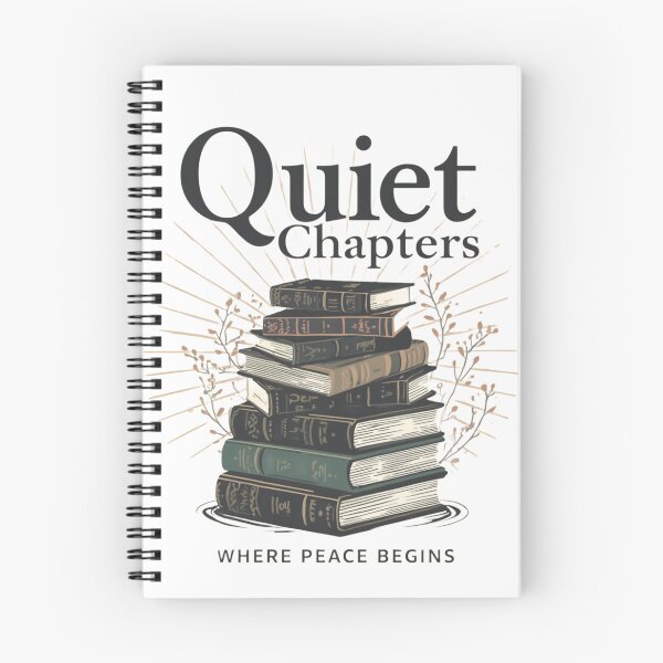 Item preview, Quiet Chapters Where Peace Begins – Minimalist Book Lover Quote T-Shirt designed and sold by rsuniquestyle.