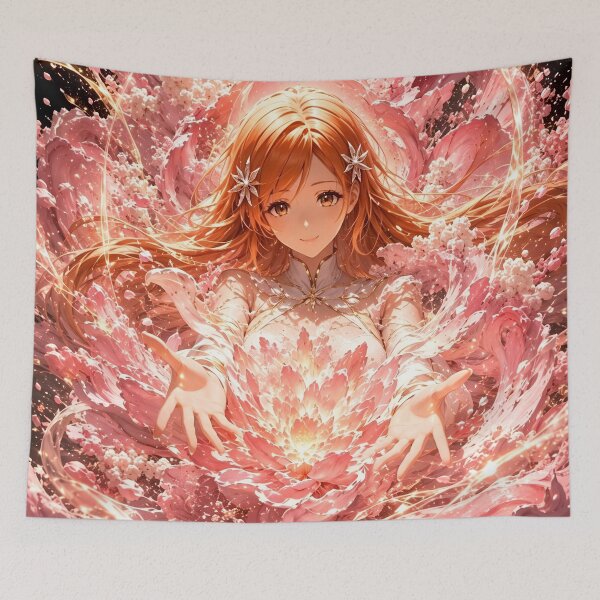 Item preview, Pink Blossom Anime Goddess | Magical Flower Spirit Fantasy Aesthetic Art designed and sold by Dyan4.