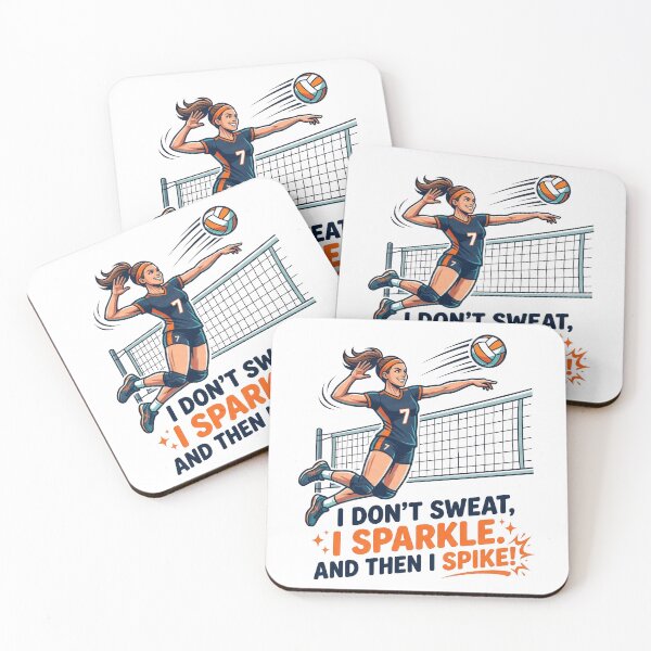 Item preview, I Don't Sweat I Sparkle And Then I Spike - Volleyball Design designed and sold by TontikDesign.