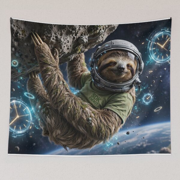 Item preview, AnimalVersum TIME Master Sloth – Time Traveling Space Sloth Illustration designed and sold by SDKENERGY.