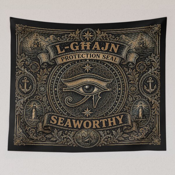 Item preview, L-Ghajn Protection Seal Seaworthy Maltese Luzzu Eye Vintage Workwear designed and sold by RoyalOrderGallery.
