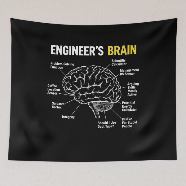 Item preview, Engineer's Brain Engineering Technician Humor Sarcasm designed and sold by viectory.