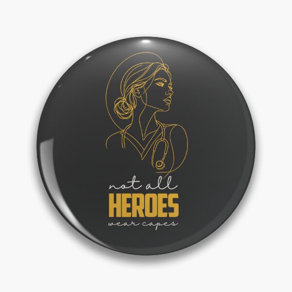 Item preview, Not All Heroes Wear Capes (dark edition) — Nurse Line Art Gift | RN TShirt Nurse Appreciation Aesthetic Nurse Portrait designed and sold by KiwyStudio.
