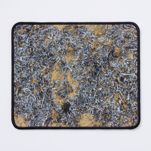 Item preview, Washed-Up Seaweed and Shredded Kelp on Sandy Beach Shoreline With Natural Wrack Pattern designed and sold by Nmallia.