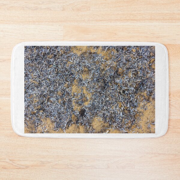Item preview, Washed-Up Seaweed and Shredded Kelp on Sandy Beach Shoreline With Natural Wrack Pattern designed and sold by Nmallia.