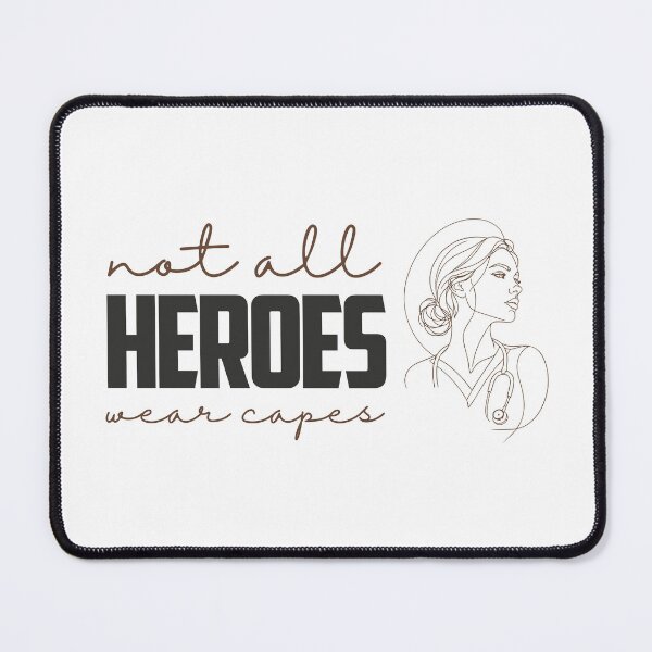 Item preview, Not All Heroes Wear Capes — Nurse Line Art Gift | RN Pillow Nurse Portrait designed and sold by KiwyStudio.
