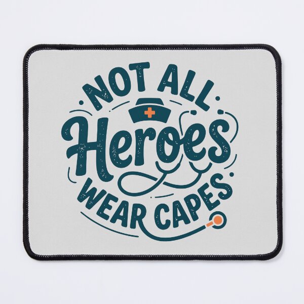Item preview, Nurse Not All Heroes Wear Capes – Vintage Medical Typography Graphic Tee designed and sold by KiwyStudio.