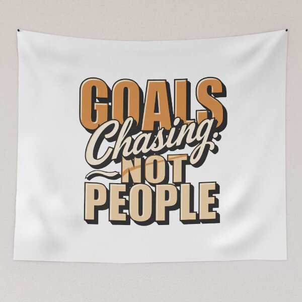 Item preview, Chasing Goals Not People Motivational Typography T-Shirt Design designed and sold by Kavya Art.