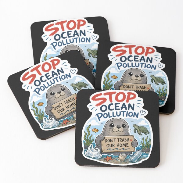 Item preview, Stop Ocean Pollution Save Neil the Seal designed and sold by SMARTKIT  DESIGNAGENCY.