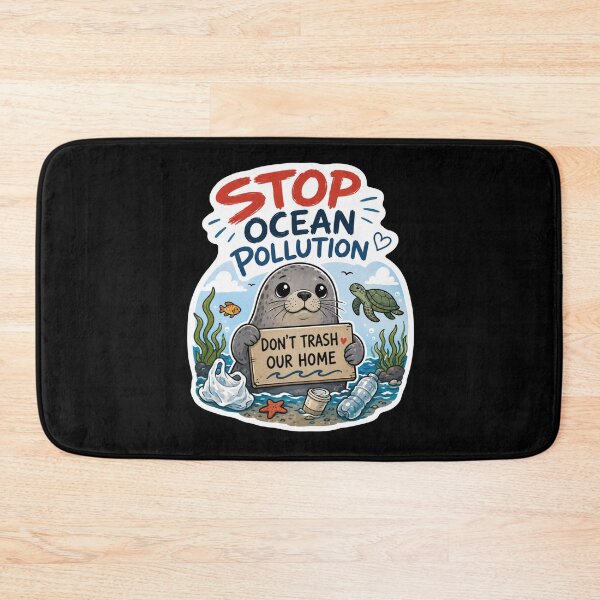 Item preview, Stop Ocean Pollution Save Neil the Seal designed and sold by SMARTKIT  DESIGNAGENCY.