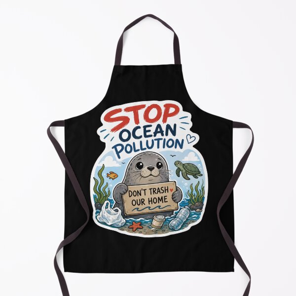 Item preview, Stop Ocean Pollution Save Neil the Seal designed and sold by SMARTKIT DESIGNAGENCY.
