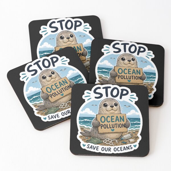 Item preview, Stop Ocean Pollution Save Neil the Seal designed and sold by SMARTKIT  DESIGNAGENCY.