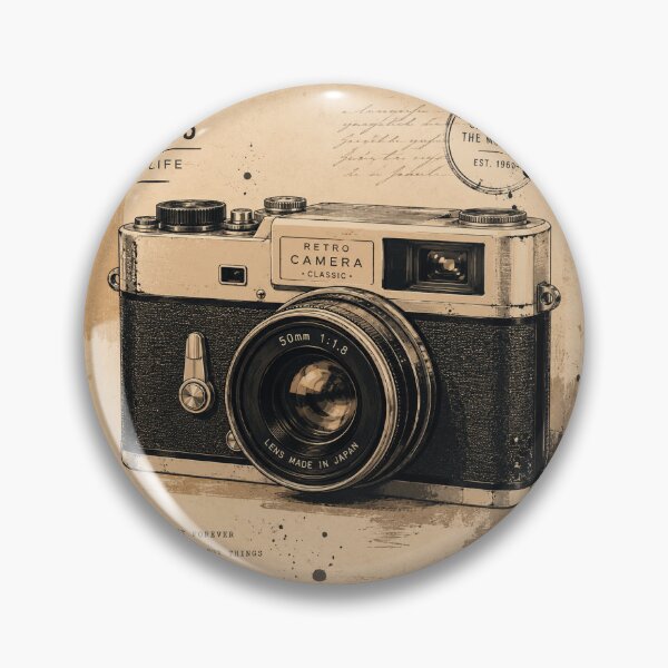 Item preview, Vintage Retro Camera Wall Art – Capture the Moment Premium Photography Print designed and sold by AstraDrip Studio.