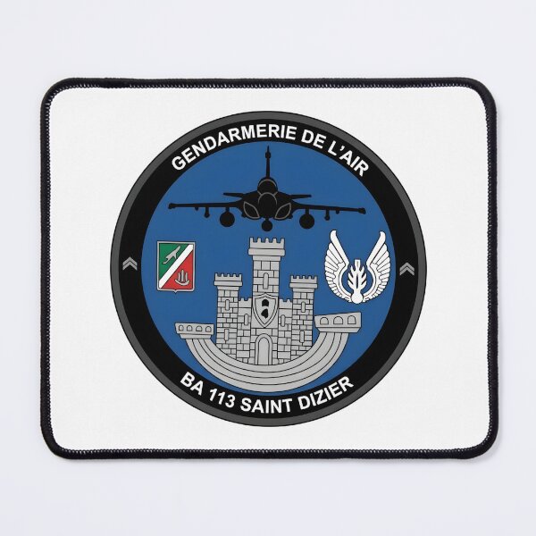 Item preview, French Gendarmerie de l'Air BA 113 Saint-Dizier Military Patch designed and sold by CharlieDesings.